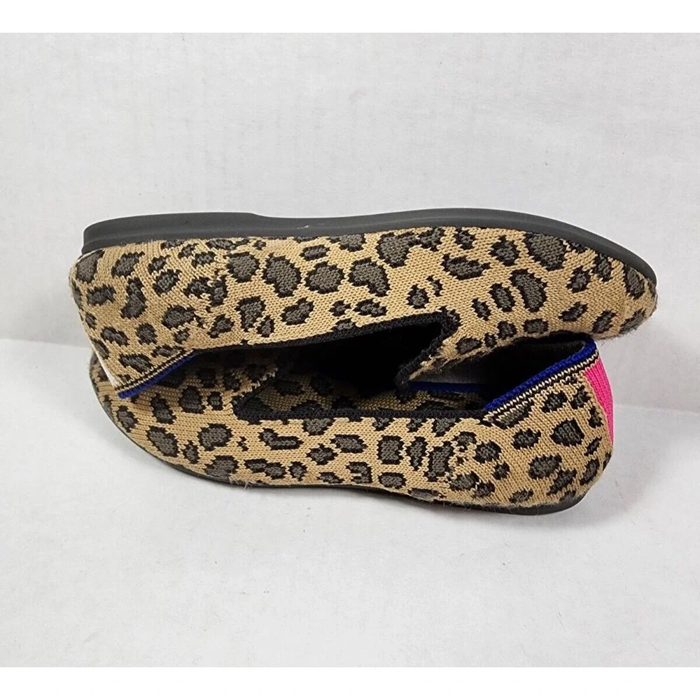 Rothys Kids Size 10 Leopard Loafer Girls Shoes‎ Flats Spotted Slip On Round Toe